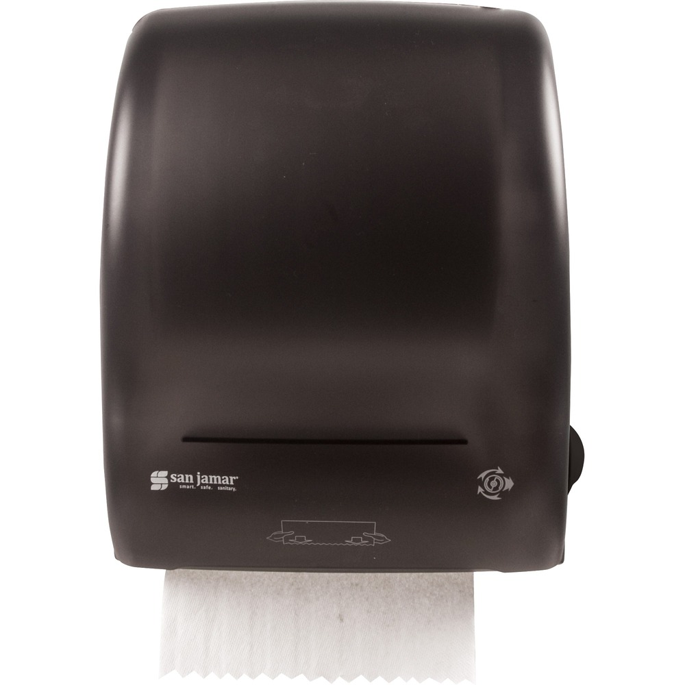 SJMT7400TBK - Simplicity Essence Hands-Free Mechanical Roll Towel Dispenser offers simple and economical, touchless dispensing without the need for batteries. It provides fast paper delivery with no need to wait for a sensor. Simplicity is designed to dispense and mechanically cut most types of roll towel in consistent 10" sheets for 15 percent more hand-dries per roll than standard hands-free dispensers. Lower pull force offers hands-free dispensing of more types of roll towel. Classic style dispenser holds one 8" wide x 8" diameter roll with a 1-1/2" core diameter.