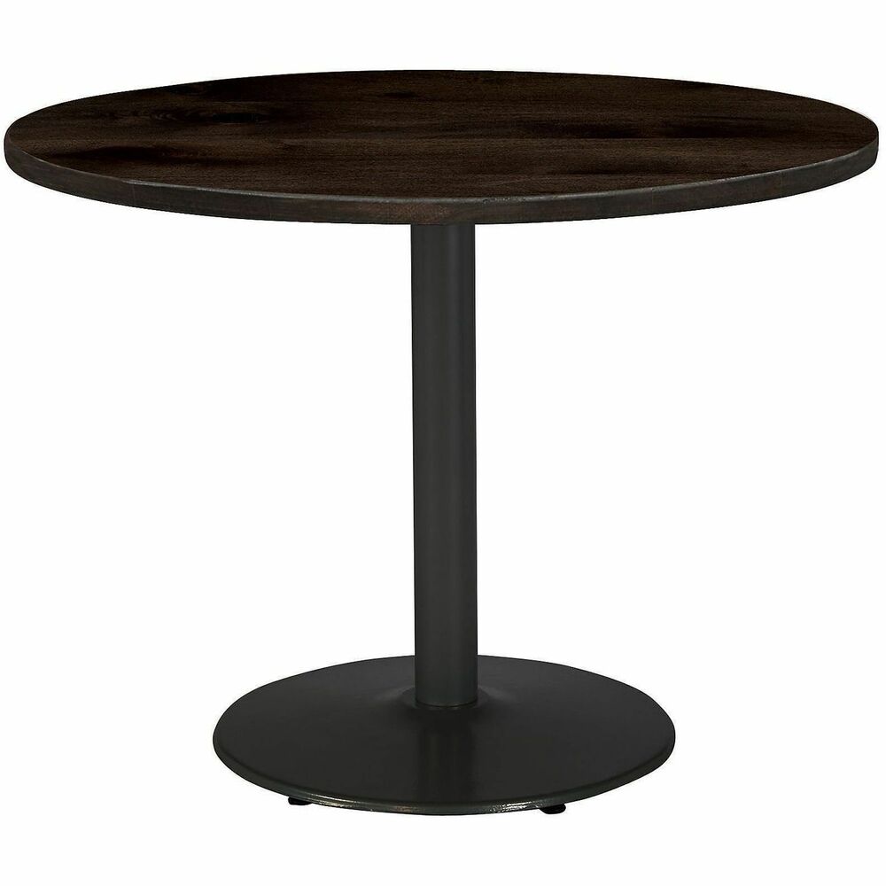 KFI42R922BKLTE - Pedestal Table features a thick, high-pressure laminate top that's durable and wipes down easily for quick cleanings. Round top has an attractive edge that won't crack or peel to maintain a sleek style for years to come. Solid steel, round base has leveling glides to prevent the table from wobbling on uneven floors. Easy-to-build design allows you to quickly put this table together to ensure proper assembly. Cafe height is perfect for sitting positions with your feet on the floor.
