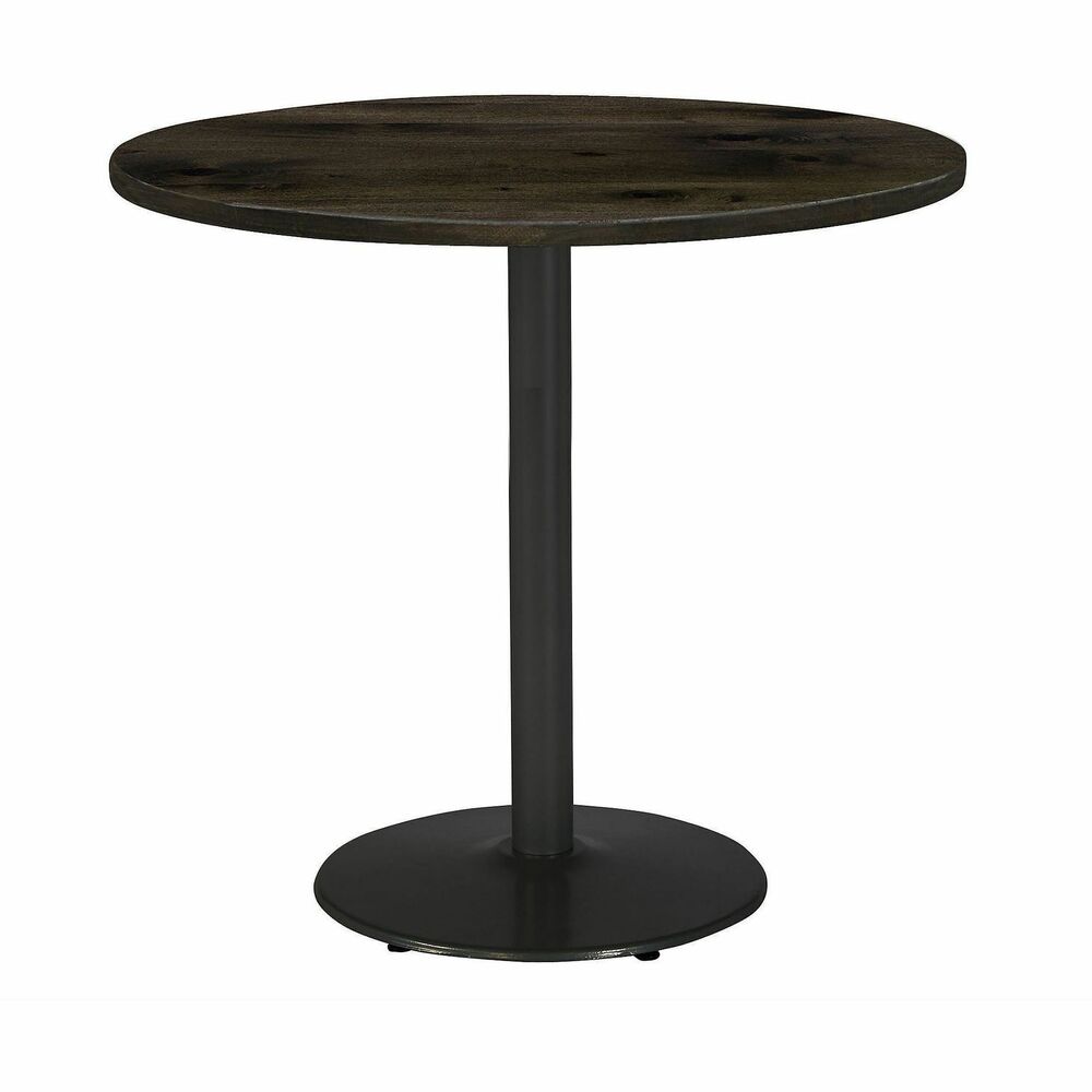 KFI36R922BK38LB - Pedestal Table features a thick, high-pressure laminate top that's durable and wipes down easily for quick cleanings. Round top has an attractive edge that won't crack or peel to maintain a sleek style for years to come. Solid steel, round base has leveling glides to prevent the table from wobbling on uneven floors. Easy-to-build design allows you to quickly put this table together to ensure proper assembly. Bar height is perfect for sitting or standing positions.