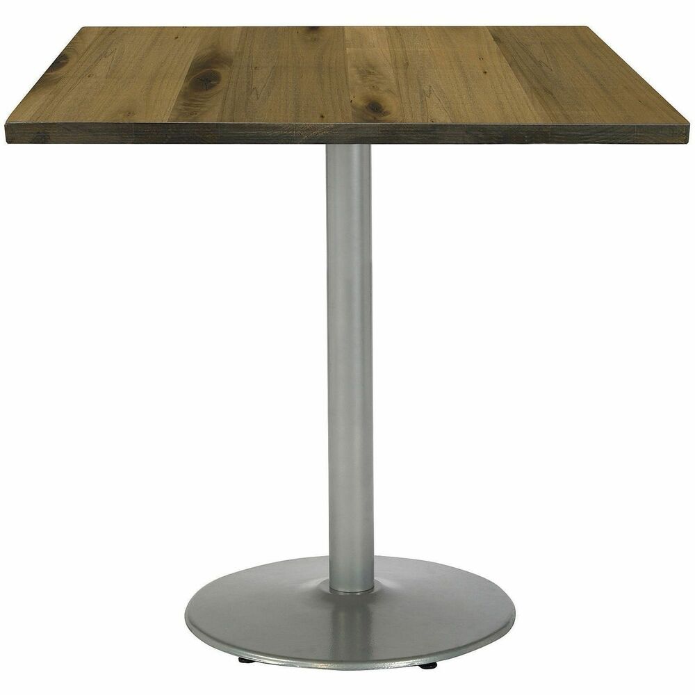 KFI42S922SL38LN - Pedestal Table features a thick, high-pressure laminate top that's durable and wipes down easily for quick cleanings. Square top has an attractive edge that won't crack or peel to maintain a sleek style for years to come. Solid steel, round base has leveling glides to prevent the table from wobbling on uneven floors. Easy-to-build design allows you to quickly put this table together to ensure proper assembly. Bar height is perfect for sitting or standing positions.