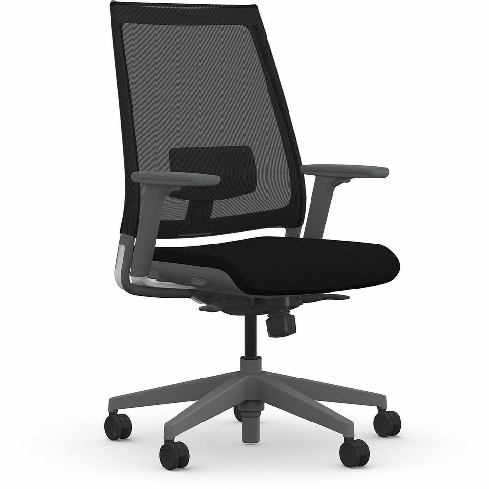 NTF3460Y3A45GLA - Luna Task Chair delivers a smart, space-conscious, style-forward design. Expressive lines match any interior style from your boardroom to your office. Breathable, mesh back provides increased airflow. Padded, foam seat creates optimal comfort for all-day sitting. Full-synchro tilt chair features a standard seat slider, three-position tilt lock, center knob tension adjustment and 360-degree swivel. The 2:1 back-to-seat tilt ratio provides ergonomic support as you lean back. Pneumatic-cylinder height adjustment lets you customize height for an enhanced experience. Height-adjustable and width-adjustable arms create a customized seating experience. Five-star base with casters provides smooth mobility. Dove Gray frame holds up to 300 lb.
