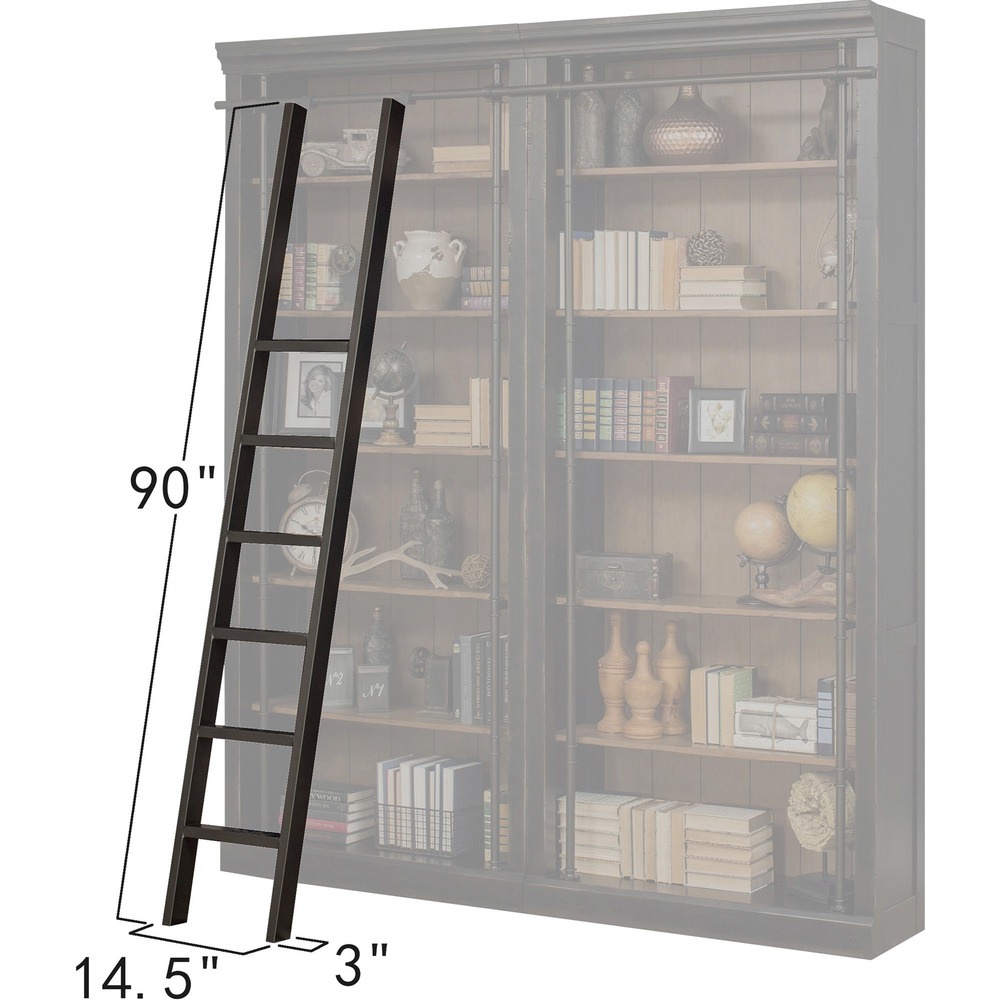 MRTIMTE402 - Toulouse Ladder helps transform your office or home into an elegant chateau. Ladder is for decorative purposes only. Aged ebony finish pairs perfectly with the Toulouse Bookcase (not included) and other pieces from the collection.