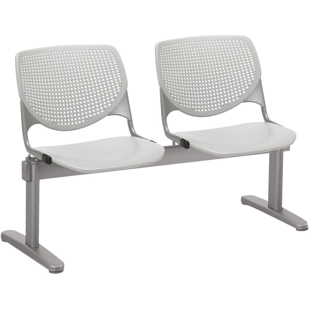 KFI2300BEAM2P13 - Kool Beam Chair combines enhanced circulation and airflow with an attractive design for the ultimate seating combination. Polypropylene material creates sturdy durability. Radius conforms to your back for maximum comfort. Aluminum alloy sides increase back support. Silver, powder-coated, steel frame with T-shaped legs provides optimal support and longevity. Beam design features two seats. Unique beam-style elevates any space with an interesting, eye-drawing look.