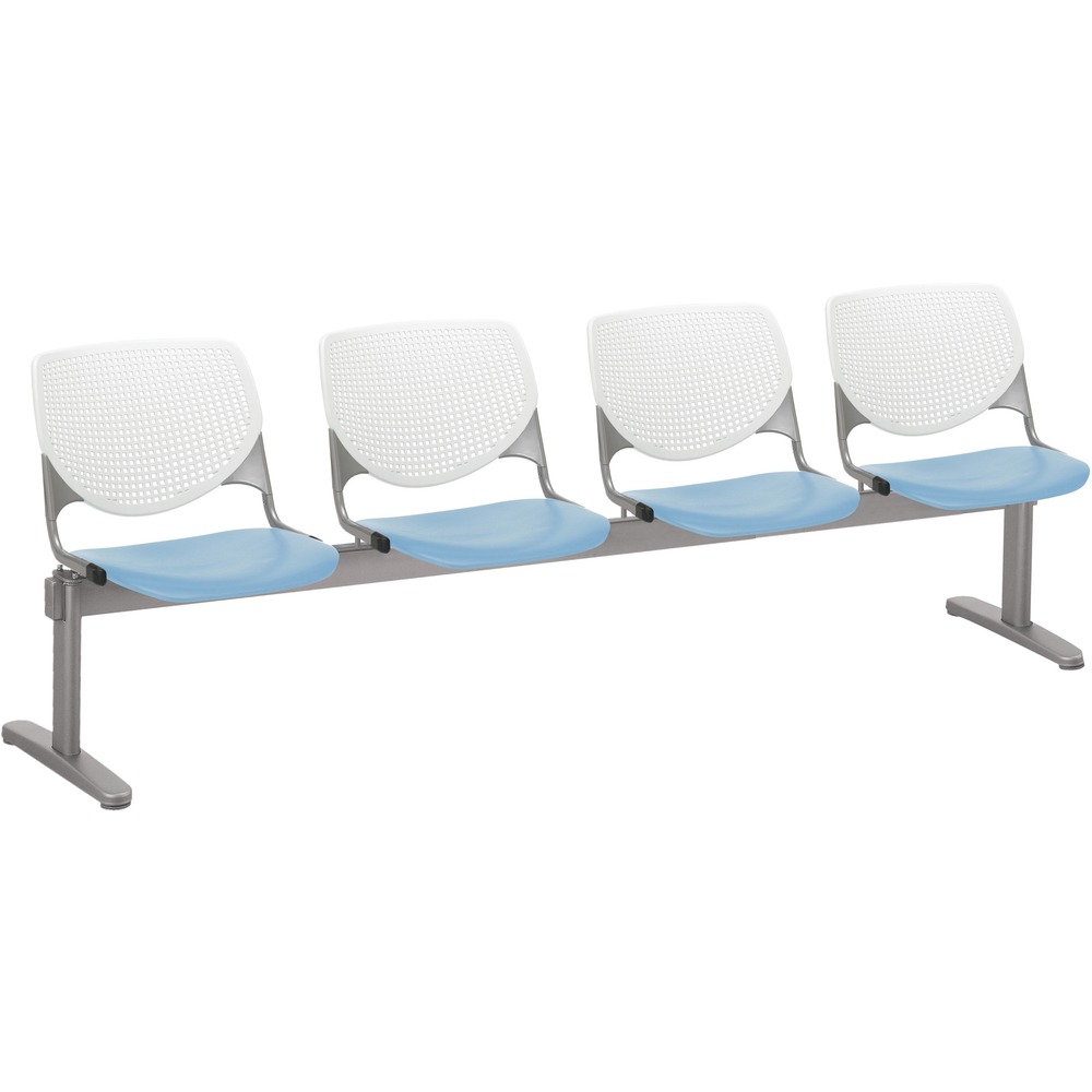 KFI2300BEAM4835 - Kool Beam Chair combines enhanced circulation and airflow with an attractive design for the ultimate seating combination. Polypropylene material creates sturdy durability. Radius conforms to your back for maximum comfort. Aluminum alloy sides increase back support. Silver, powder-coated, steel frame with T-shaped legs provides optimal support and longevity. Beam design features four seats. Unique beam-style elevates any space with an interesting, eye-drawing look.