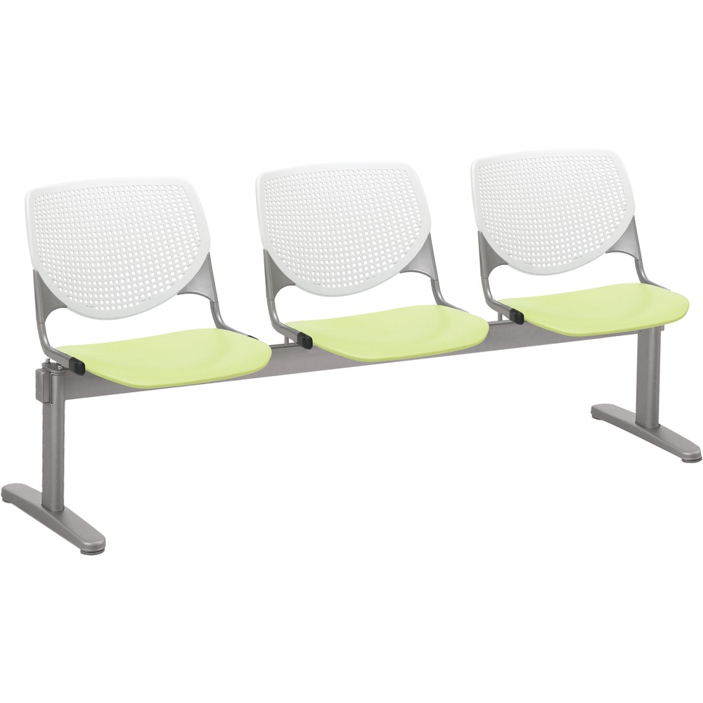 KFI2300BEAM3814 - Kool Beam Chair combines enhanced circulation and airflow with an attractive design for the ultimate seating combination. Polypropylene material creates sturdy durability. Radius conforms to your back for maximum comfort. Aluminum alloy sides increase back support. Silver, powder-coated, steel frame with T-shaped legs provides optimal support and longevity. Beam design features three seats. Unique beam-style elevates any space with an interesting, eye-drawing look.