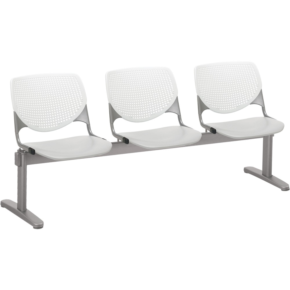 KFI2300BEAM3813 - Kool Beam Chair combines enhanced circulation and airflow with an attractive design for the ultimate seating combination. Polypropylene material creates sturdy durability. Radius conforms to your back for maximum comfort. Aluminum alloy sides increase back support. Silver, powder-coated, steel frame with T-shaped legs provides optimal support and longevity. Beam design features three seats. Unique beam-style elevates any space with an interesting, eye-drawing look.