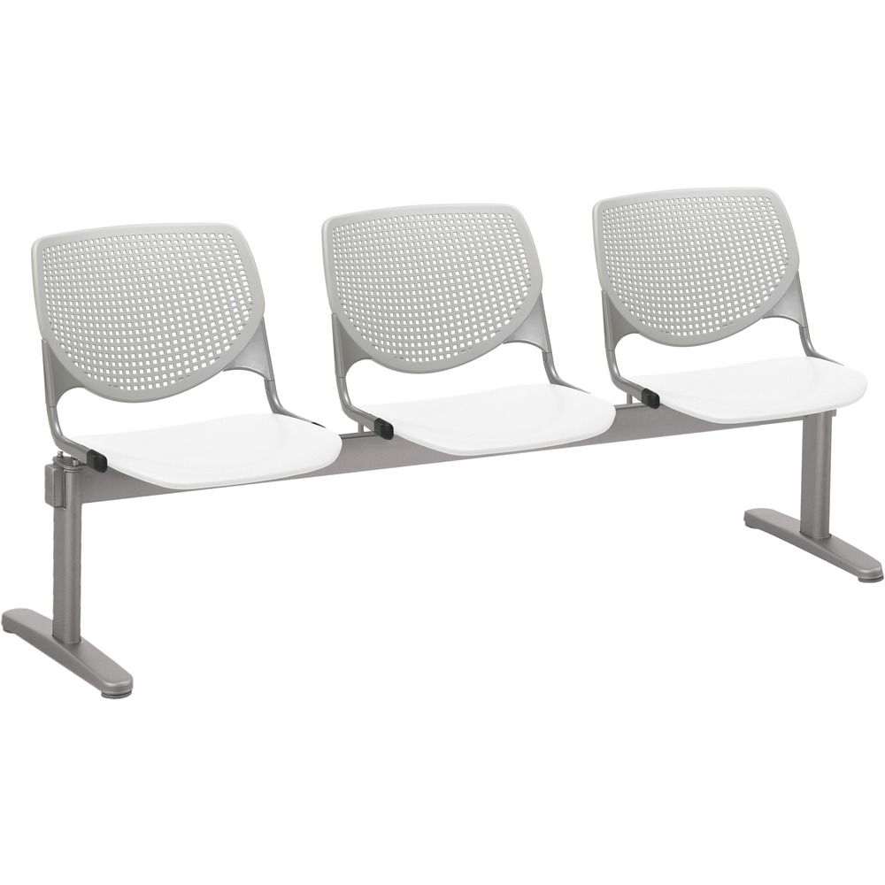 KFI2300BEAM3138 - Kool Beam Chair combines enhanced circulation and airflow with an attractive design for the ultimate seating combination. Polypropylene material creates sturdy durability. Radius conforms to your back for maximum comfort. Aluminum alloy sides increase back support. Silver, powder-coated, steel frame with T-shaped legs provides optimal support and longevity. Beam design features three seats. Unique beam-style elevates any space with an interesting, eye-drawing look.