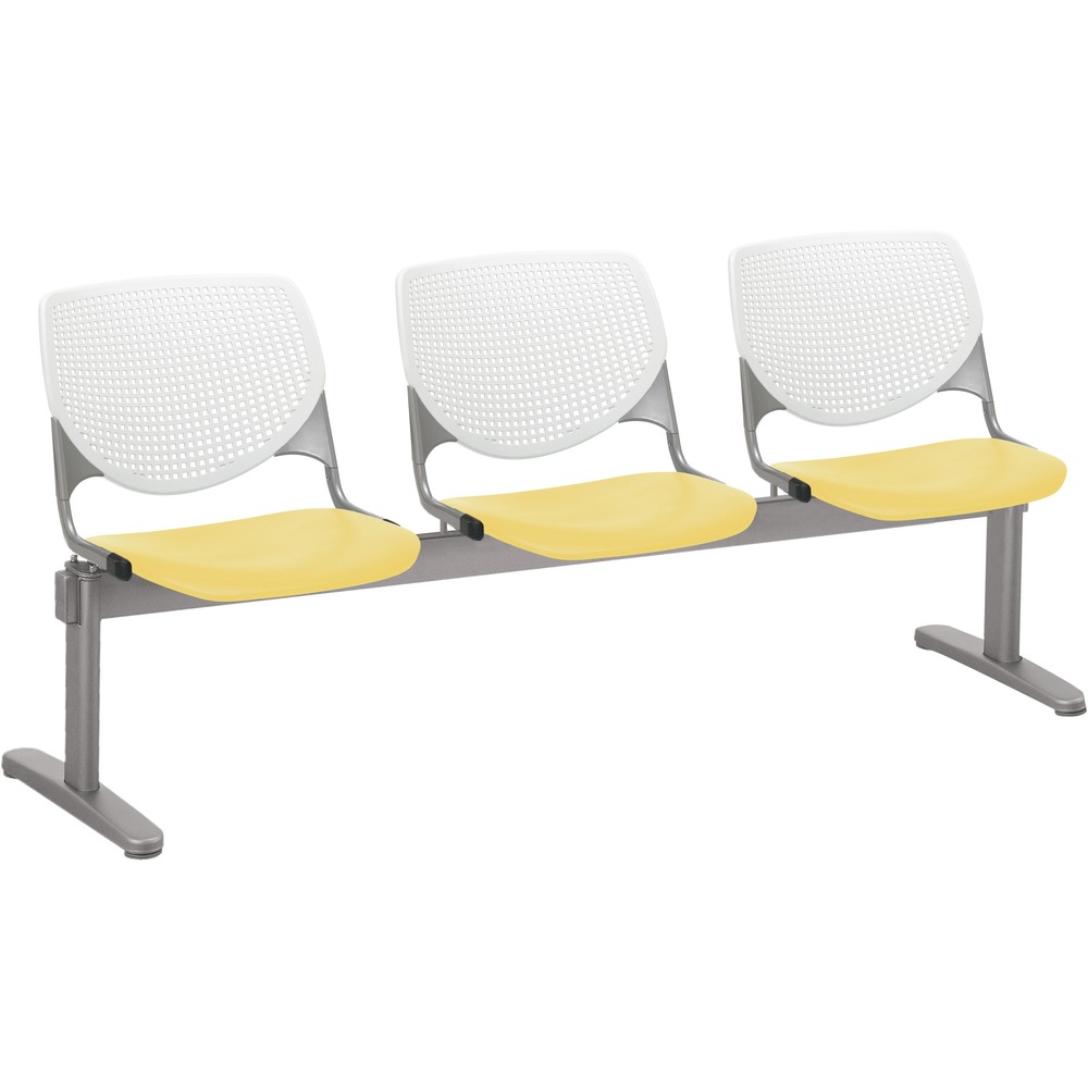 KFI2300BEAM3812 - Kool Beam Chair combines enhanced circulation and airflow with an attractive design for the ultimate seating combination. Polypropylene material creates sturdy durability. Radius conforms to your back for maximum comfort. Aluminum alloy sides increase back support. Silver, powder-coated, steel frame with T-shaped legs provides optimal support and longevity. Beam design features three seats. Unique beam-style elevates any space with an interesting, eye-drawing look.