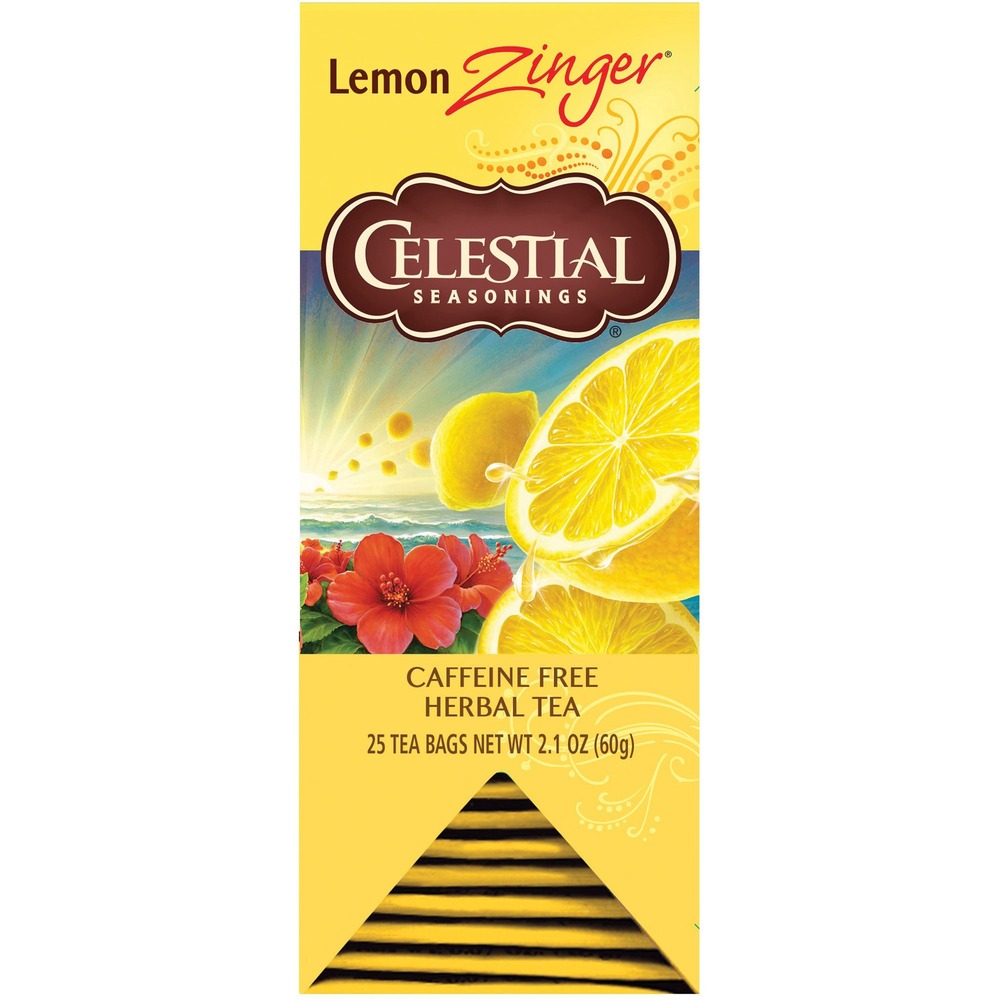 CST031010 - Herbal tea blends real lemons and lively Guatemalan lemongrass with hibiscus to give you a tangy taste and ruby-red color. Caffeine-free recipe offers a bright taste that's perfect in any weather. Dispenser box allows you to quickly grab one bag at a time for easy access. Easy-to-prepare tea requires you to simply pour boiled water over one tea bag and steep for four to six minutes.