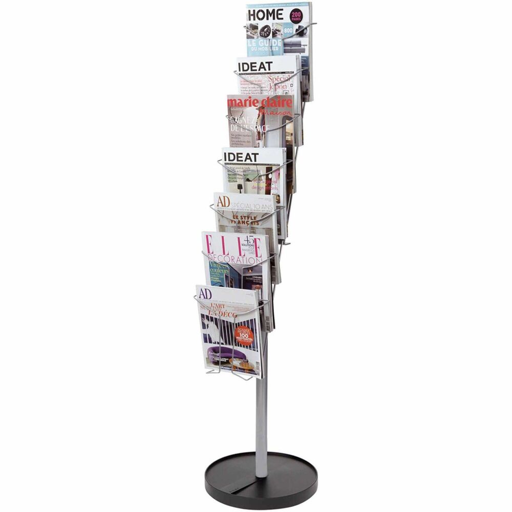 ABADDFIL7S - Set up this Wire Floor Literature Display anywhere for immediate identification of documents with the stepped design. The 5 kg. weighted base made of cast iron provides stability. Measuring 9.44" wide x 1.18" high, each compartment holds up to 400 sheets.