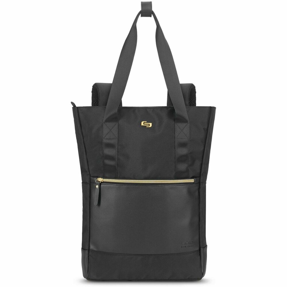 USLEXE8014 - Backpack tote features a classic style accented with timeless gold to embody the heart and soul of New York while offering a dauntless look that can do everything. Hybrid design allows this tote to transform into a backpack for easier travel. Fully padded compartment protects up to a 15.6" laptop from bumps and bruises. Interior organizer section keeps various belongings neatly tucked away. Protective feet on the bottom of the tote prevent scuffs to let you place your tote down wherever you need. Hideaway backpack straps are padded for extra comfort when traveling with heavier loads. Back panel slides over the handle of your luggage for consolidated travel.