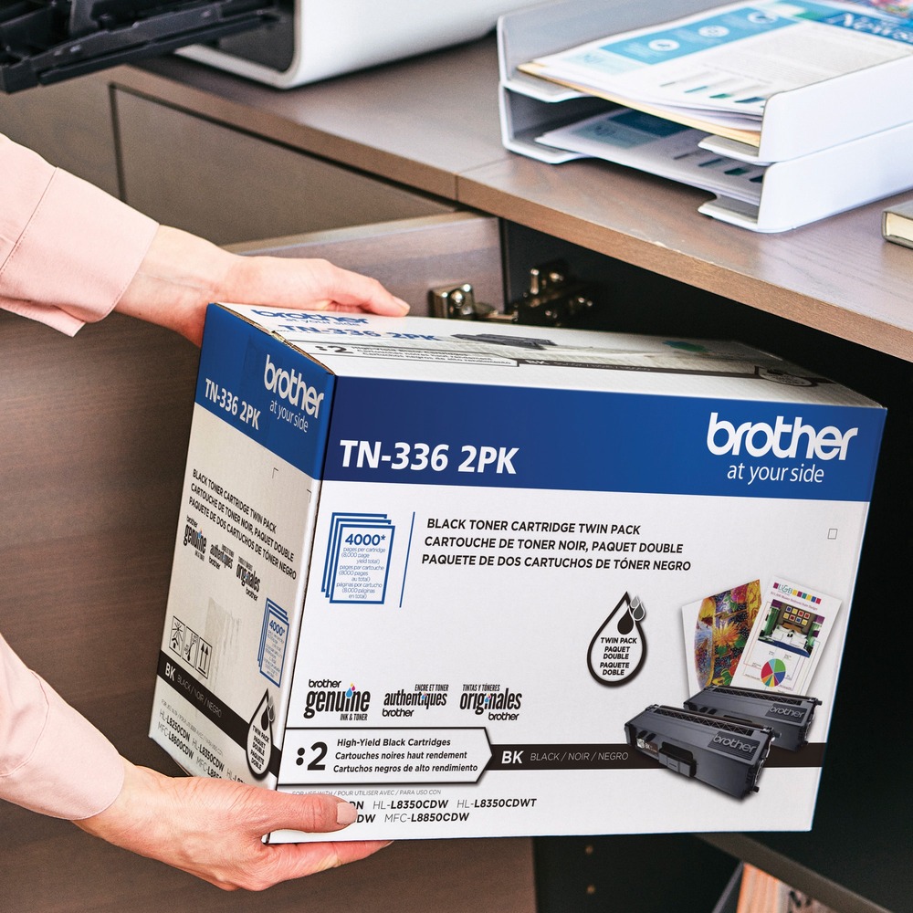 BRTTN3362PK - High-yield toner cartridges deliver crisp black text and high-impact business printing in Brother HL-L8250CDN, HL-L8350CDW, HL-L8350CDWT, MFC-L8600CDW and MFC-L8850CDW. All genuine Brother printer supplies are designed as part of an entire printing system to provide a superior degree of quality. Genuine Brother toner is delicately balanced to provide even flow and toner distribution. Spend less time replacing supplies and help reduce operating costs by using this high-yield, replacement toner cartridge. Each cartridge yields 4,000 approximately pages. More from the Manufacturer