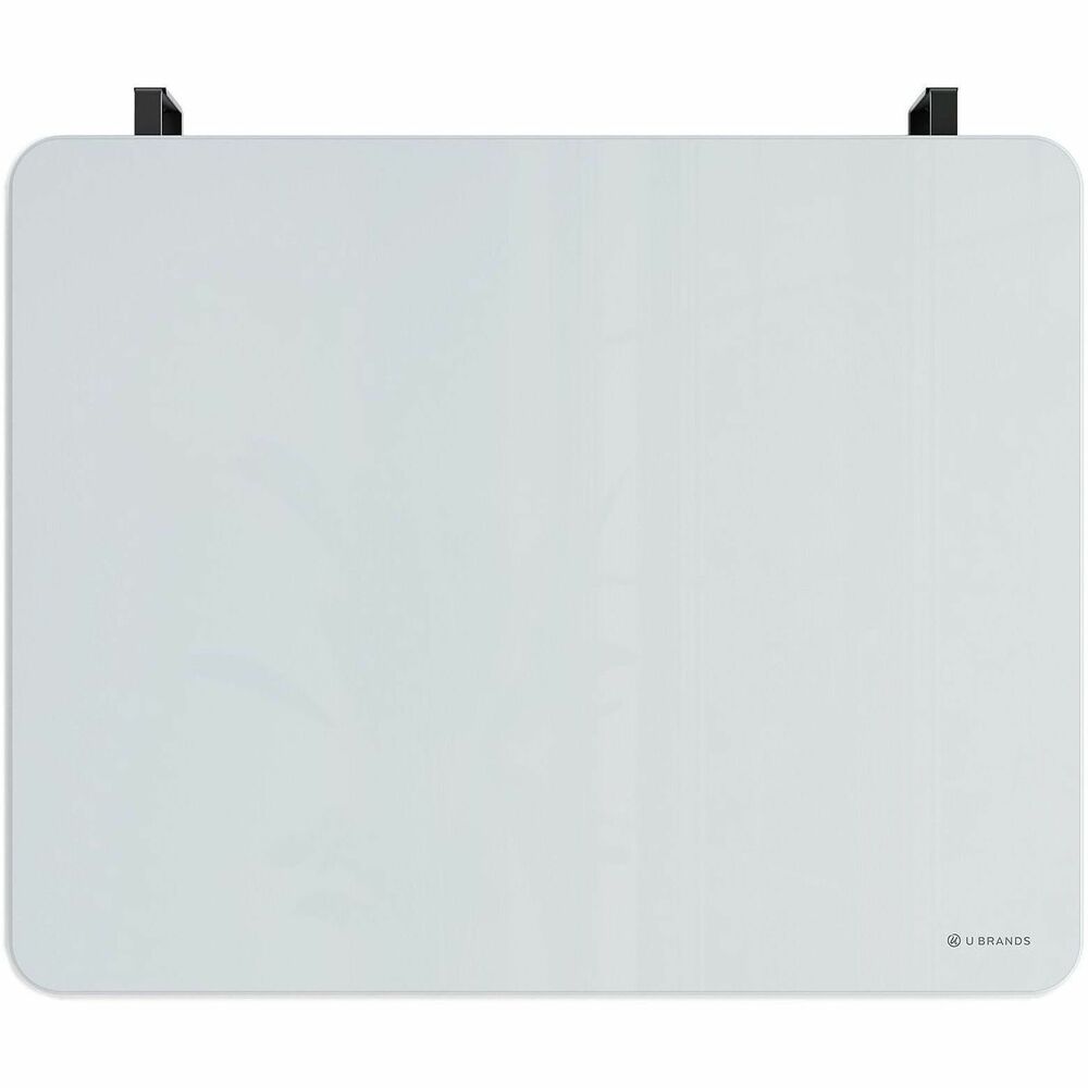 UBR3032U0001 - White Frosted Magnetic Glass Dry-Erase Board is a perfect, functional solution for your work cubicle or wall. Clean, contemporary, frameless design adds a touch of subtle style to your work space. Premium, ultimate, glass writing surface never stains or ghosts. All ink erases easily with a simple eraser. Glass surface continuously outperforms traditional melamine and painted-steel, dry-erase writing surfaces. After continuous use, clean occasionally with any spray or wet wipes (none included) made for dry-erase boards. Most dry-erase markers work well with this board. U Brands dry-erase markers (not included) provide the ultimate writing and erasability experience.