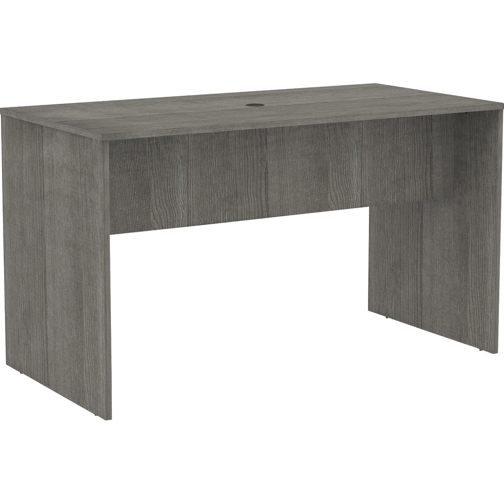 LLR69662 - Standing-height table is designed for use with Lorell Essentials Series Wood Laminate Furniture that offers high-quality laminate construction and a contemporary design. Ideal for a small meeting area in executive offices or a standing-height worksurface, this table features a Weathered Charcoal laminate surface and 3mm PVC edgebanding. It also includes two 2" cross panels for stability.