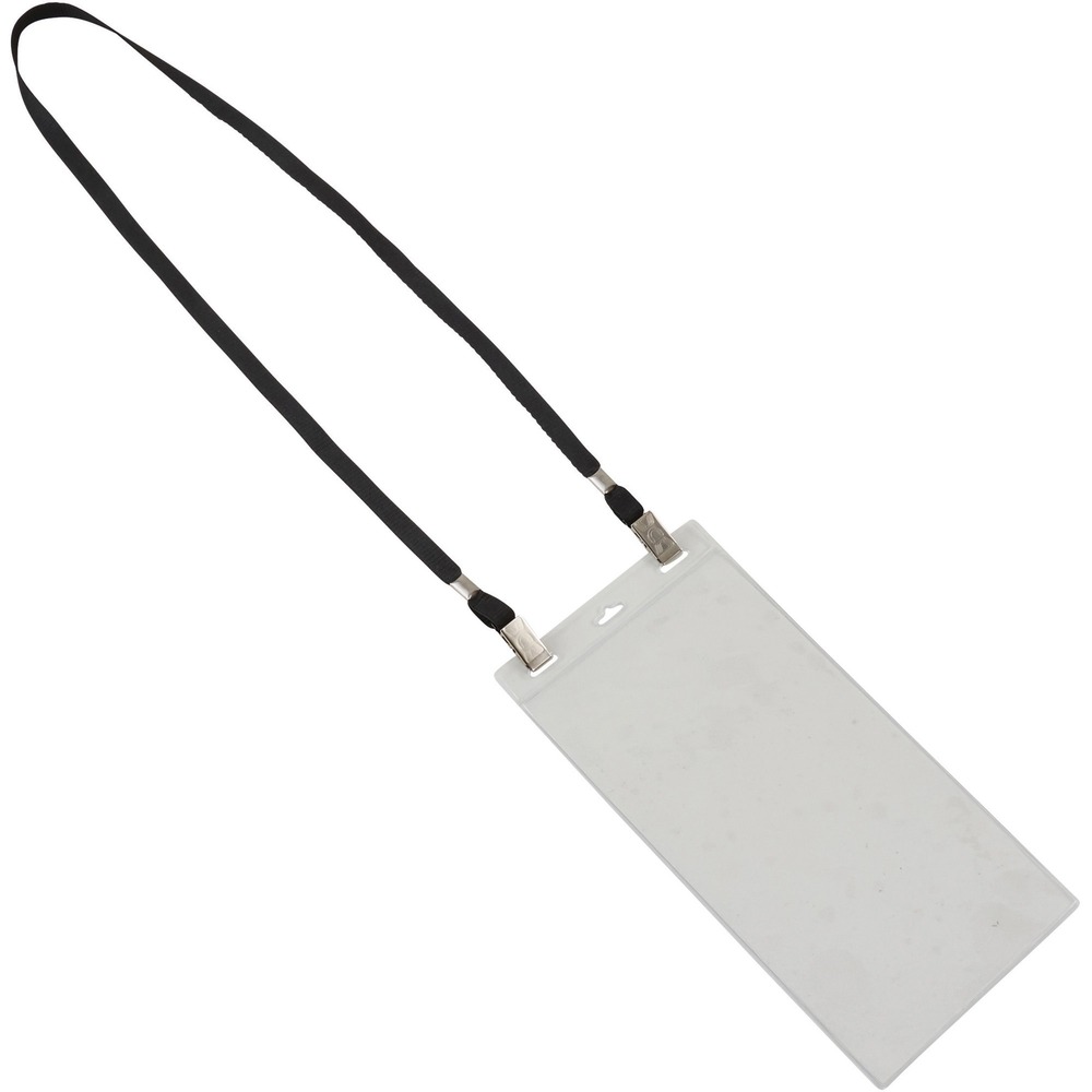 AVT97579 - Clearly display any ticket with this event/credential badge holder. Included lanyard with two bulldog clips fits comfortably around your neck to prevent irritation. Durable construction withstands the abuse from frequent handling for long-lasting use. Three slots on top allow use with any lanyard, dual clip, single clip, bulldog, swivel clip or chain. Clear design allow your contents to be read and scanned easily with a bar-code scanner.