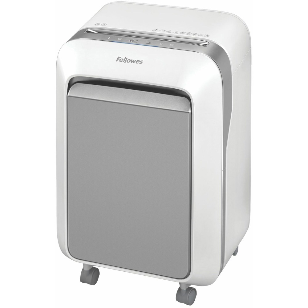 FEL5015301 - Micro-cut shredder features a 100 percent Jam Proof system that automatically detects and powers through jams so you don't have to. P-4 security level shreds up to 16 sheets per pass into small micro-cut particles for enhanced protection. SafeSense technology automatically monitors and immediately stops shredding when hands or pets are too close. Work for up to 20 minutes so your shred jobs can be completed in one sitting. SilentShred offers ultra-quiet performance to minimize noise in shared work spaces. The 7-gallon, pullout waste bin keeps shredded particles contained so your work space remains clean. More from the Manufacturer