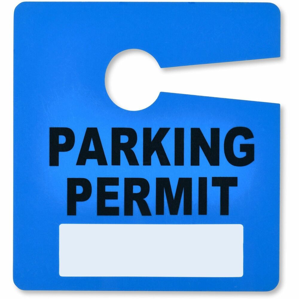 TCO68103 - Permanent parking permit hangs from a rear-view mirror for easy visibility. Bottom write-on/wipe-off area can be used with a dry-erase marker and wipes off cleanly. Large, bold print allows you to quickly identify the permit from a distance. Plus, its durable design can be used again and again for cost-efficient use.