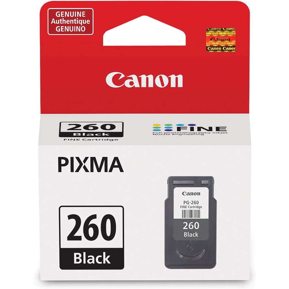 CNMPG260 - Genuine Black Ink Cartridge produces crisp, sharp black text for all your documents. Combined with the Genuine CL-261 Color Ink Cartridge and Canon photo paper, this ink protects your photos from fading for longer, thanks to the ChromaLife100 System. Genuine Canon inks provide peak performance that is specifically designed for compatible Canon printers. Cartridge is compatible with Canon Pixma TS5320.