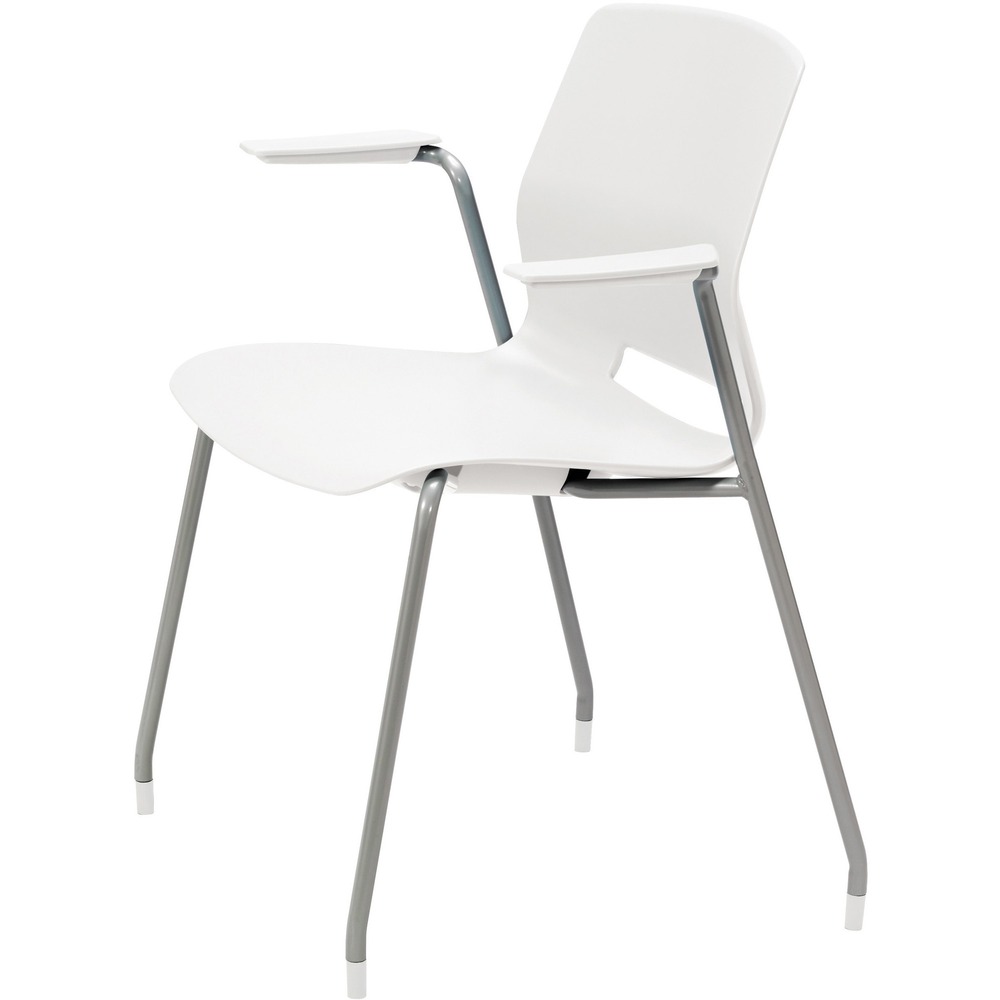KFI2701P08 - Multipurpose chair combines style, comfort and value to meet the demanding requirements of today's work environment. One-piece shell resembles the vivacity of style you see in European designs to fit in nearly any environment. Uniquely designed seat eliminates pressure points to help you stay comfortable through long periods of time. Lumbar support keeps your spine and posture in the proper upright position when working to minimize unnecessary strain. Use the arms to rest in a comfortable position. Injection-molded, polypropylene shell features a slotted back for breathability and convenient portability. Polypropylene cover is attached underneath the frame to hide cross braces. Powder-coated, round, steel tube frame includes nonmarring, nylon glides to provide enhanced stability and floor protection. Chair stacks 20 high, holds up to 300 lb. and is perfect for cafeterias, breakrooms, meeting rooms, training spaces and more.