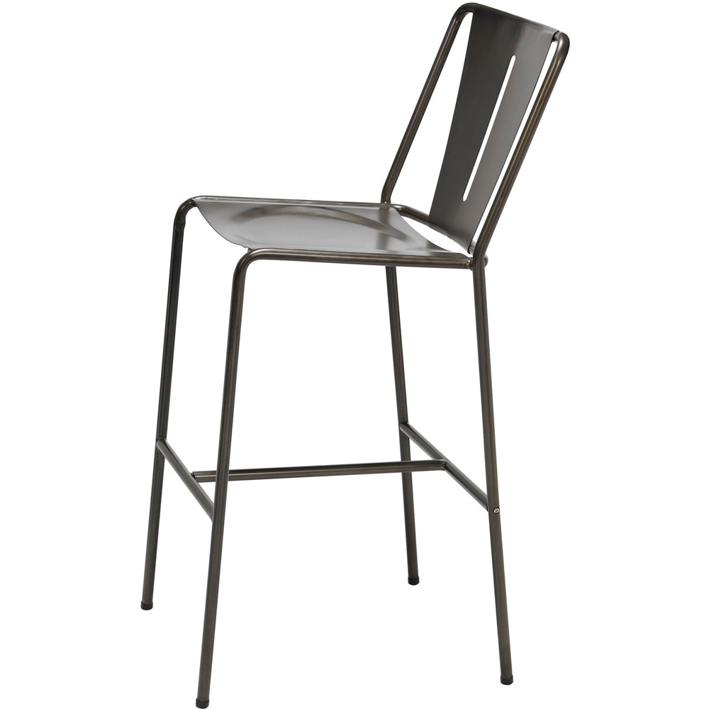 KFIBR6200 - Indoor barstool features a vintage steel frame to create an industrial look that blends with nearly any room. The pitch of the back and contoured seat offers excellent support and comfort. Nonmarring glides keep your floors safe from scuffs and scratches. Stackable design allows space-saving storage and easy transportation.