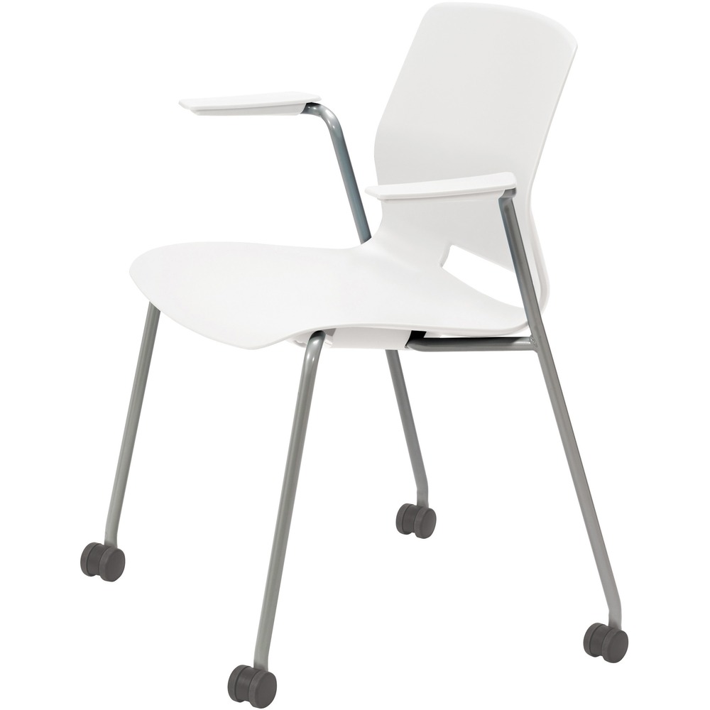 KFICS2701P08 - Multipurpose chair combines style, comfort and value to meet the demanding requirements of today's work environment. One-piece shell resembles the vivacity of style you see in European designs to fit in nearly any environment. Uniquely designed seat eliminates pressure points to help you stay comfortable through long periods of time. Lumbar support keeps your spine and posture in the proper upright position when working to minimize unnecessary strain. Use the arms to rest in a comfortable position. Injection-molded, polypropylene shell features a slotted back for breathability and convenient portability. Polypropylene cover is attached underneath the frame to hide cross braces. Powder-coated, round, steel tube frame includes nonmarring, nylon glides to provide enhanced stability and floor protection. Chair stacks 20 high, holds up to 300 lb. and is perfect for cafeterias, breakrooms, meeting rooms, training spaces and more. Casters allow easy mobility.