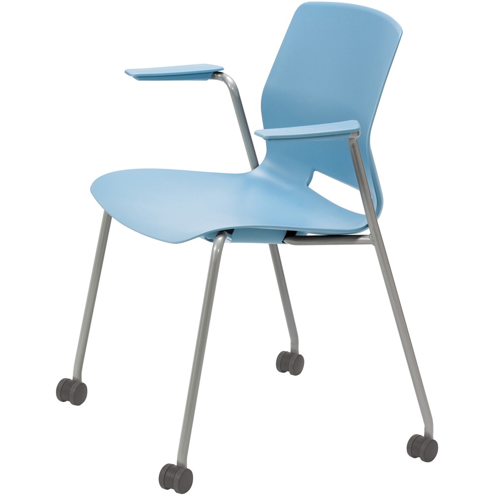 KFICS2701P35 - Multipurpose chair combines style, comfort and value to meet the demanding requirements of today's work environment. One-piece shell resembles the vivacity of style you see in European designs to fit in nearly any environment. Uniquely designed seat eliminates pressure points to help you stay comfortable through long periods of time. Lumbar support keeps your spine and posture in the proper upright position when working to minimize unnecessary strain. Use the arms to rest in a comfortable position. Injection-molded, polypropylene shell features a slotted back for breathability and convenient portability. Polypropylene cover is attached underneath the frame to hide cross braces. Powder-coated, round, steel tube frame includes nonmarring, nylon glides to provide enhanced stability and floor protection. Chair stacks 20 high, holds up to 300 lb. and is perfect for cafeterias, breakrooms, meeting rooms, training spaces and more. Casters allow easy mobility.