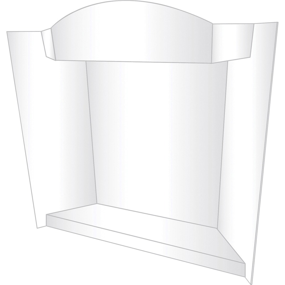GEO27143 - Tri-fold display board features a distinctive shelf to give your project a three-dimensional look and provide a convenient space to display a model of your project. Incorporated header offers a handy way to label your display. Corrugated construction offers excellent durability while remaining lightweight for easy transportation. Smooth surface works well with paints, adhesives and markers. Tri-fold display board is perfect for science fairs, school projects, business presentations and more.