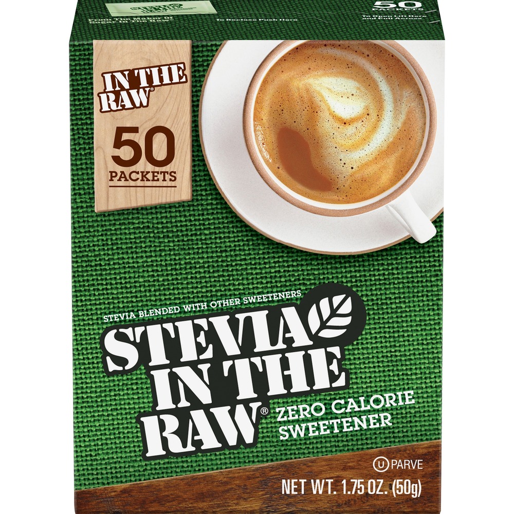 SMU75050 - Stevia in the Raw is a calorie-free, 100 percent natural zero calorie sweetener, derived from the sweet leaves of the stevia plant, native to South America. Stevia contains no artificial ingredients, colors or preservatives. Sweetener comes in single-serve packets.
