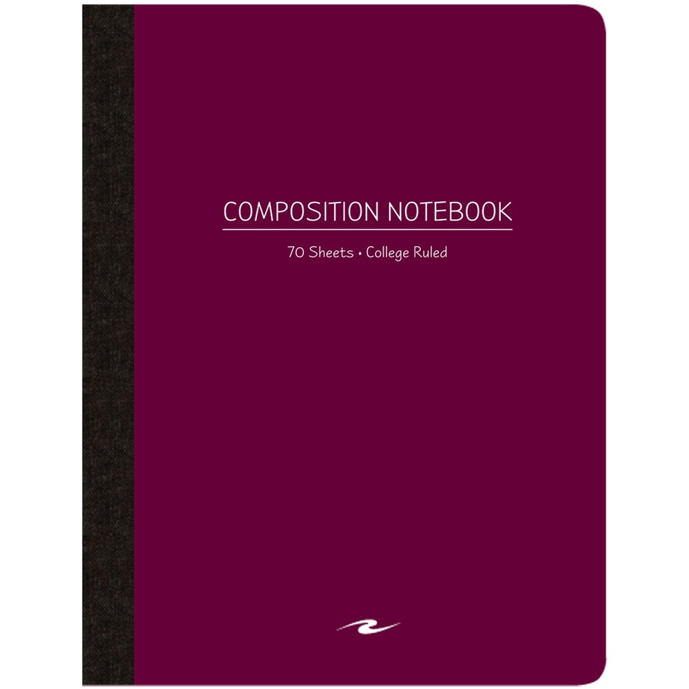 ROA77293CS - Record your notes in this permanently bound, sleek composition book with 70 sheets. Smooth, 15 lb. writing paper is college-ruled in blue and has red margin line. Great for backpacks, covers are made of durable, flexible, 12 point poly and come in assorted colors. Each book is produced with center-sewn and black tapebound construction and not designed for sheet tear-out.