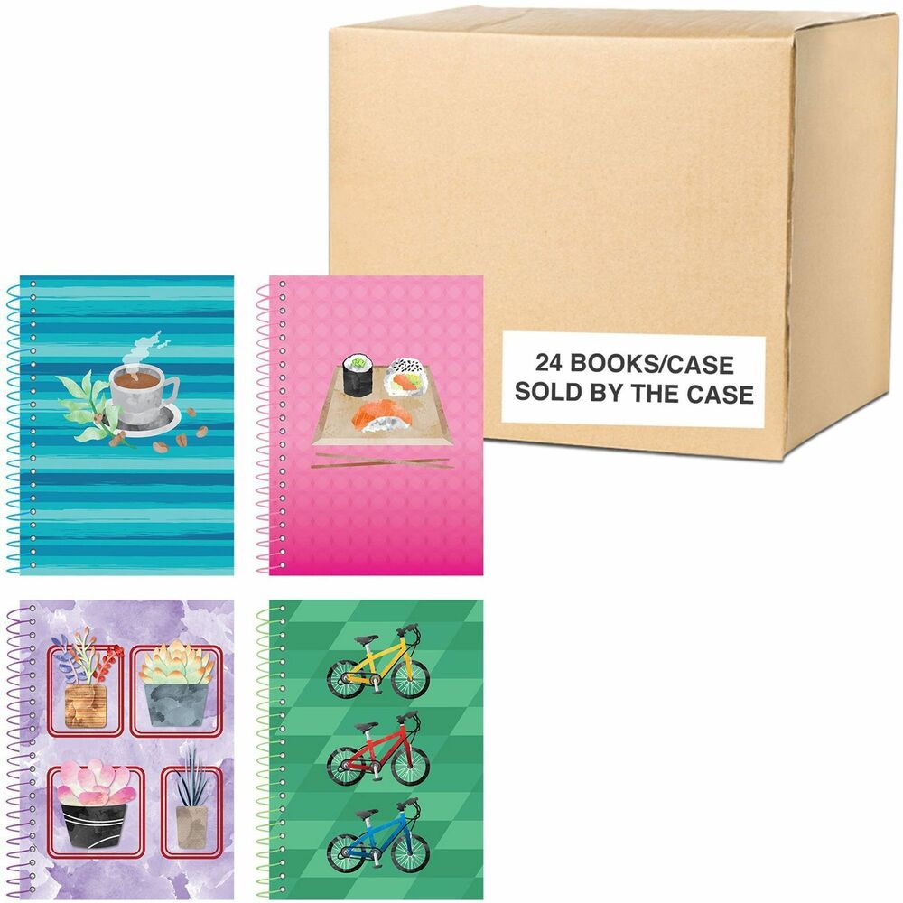 ROA12511CS - Personal-size, spiral-bound notebooks feature four Lifenotes cover designs that match the paper and wire. These colorful, fun designs are foil-stamped on the sturdy covers made of 15 point Saranac board. Smooth, pastel, 15 lb. writing paper is college-ruled. Microperforated sheets allow easy, clean tear-out to a 4-1/2" x 7" page size. Conveniently store one double storage pocket under the front cover. Wire ends are coil-locked for snag-proof performance. Each 5" x 7" book contains 80 sheets.