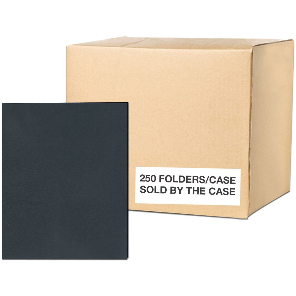 ROA50119CS - Pocket Folders feature an embossed leatherette finish for a professional look and two inside pockets for holding loose papers. Color is printed on durable, white tag stock on the outside, but the inside surface is white. The 11.5 point board is nonglossy. Pocket Folders are designed to hold 8-1/2" x 11" documents.