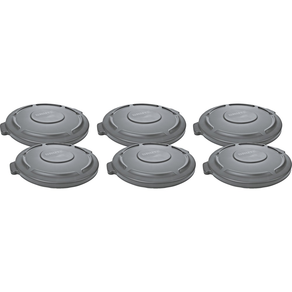 RCP261960GYCT - Lid features a strong, snap-on design for secure and safe handling. All-plastic, professional-grade construction will not rust, chip or peel and even resists dents. Self-draining channels prevent water from pooling, reducing still-water buildup. Flat design is stable for stacking. Lid fits Rubbermaid Brute 20-gallon containers (sold separately).