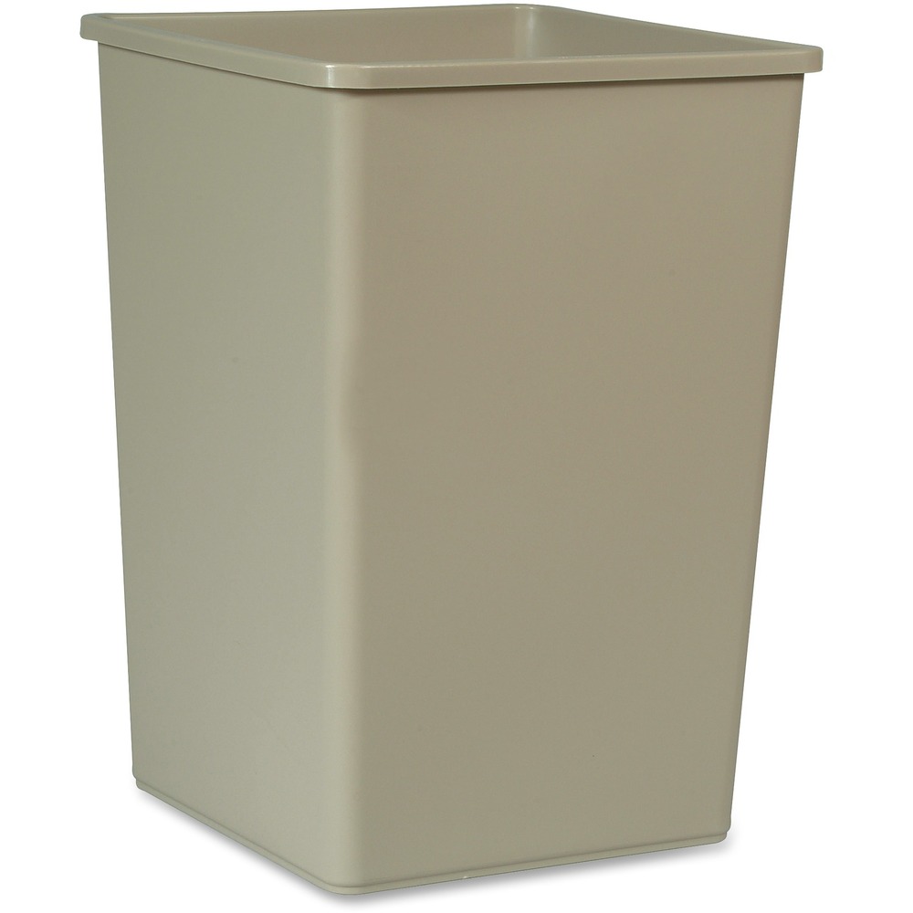 RCP395800BGCT - Perfect for hotel lobbies, offices, restrooms, shopping malls, restaurants and other public locations, this Untouchable Square Container offers a sleek design for a professional image. Compact, square profile fits in angled spaces. Rugged plastic construction of this versatile container is durable and crack-resistant, even under tough indoor/outdoor conditions. Optional self-closing lid (sold separately) enhances appearance and contains odors.