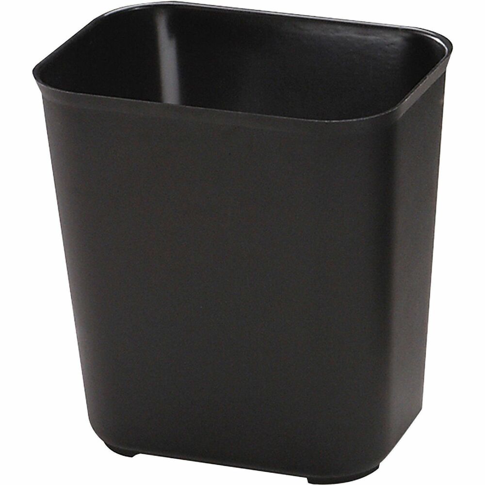 RCP254300BKCT - Fire-resistant wastebasket can contain burning paper without the wastebasket melting or contributing fuel to the container's contents. Textured finish helps minimize appearance of surface scratches. Thermoset polyester resists heat and impacts. It won't rust. This 28-quart wastebasket offers a contemporary shape and UL rating and is ideal for industrial or hospital use.