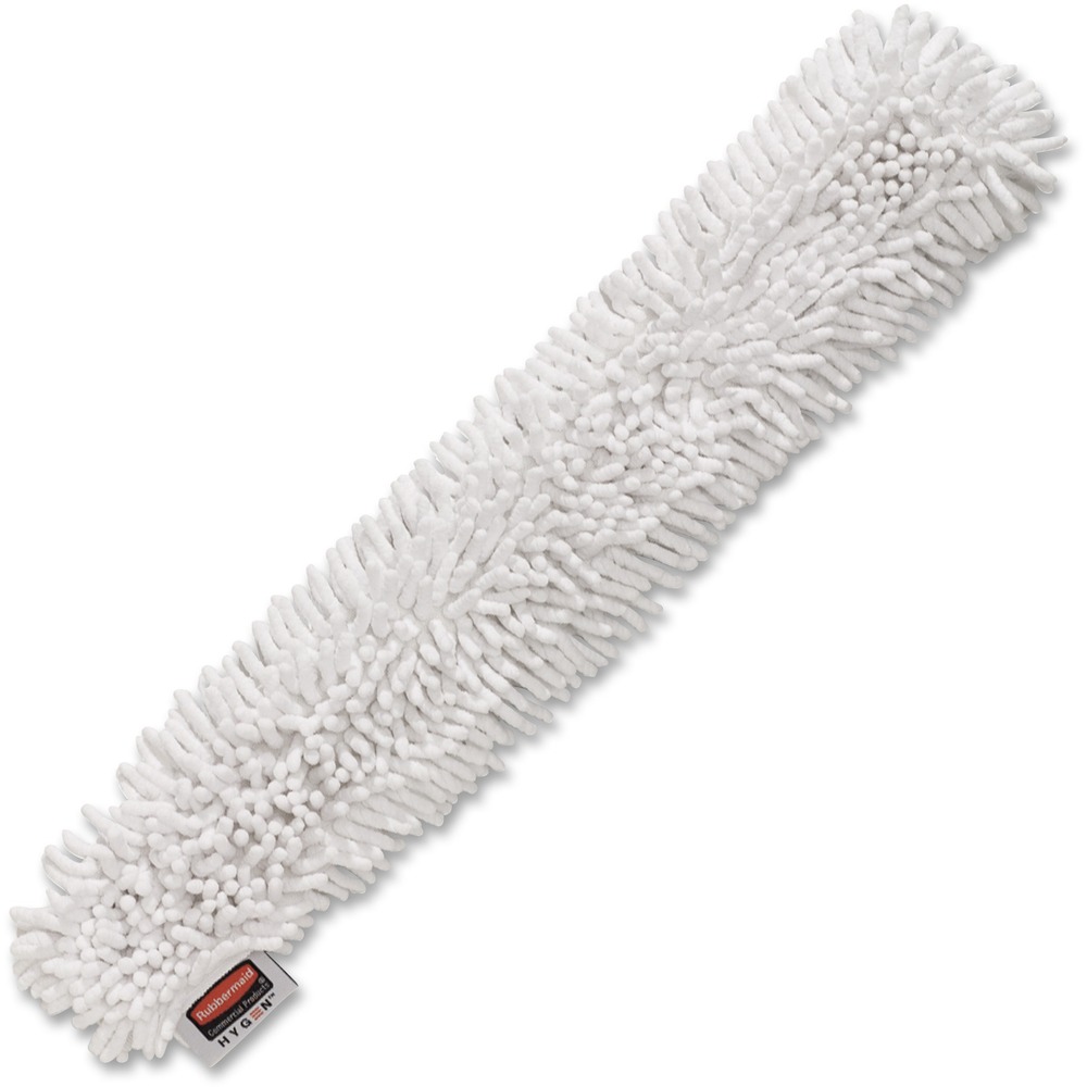 RCPQ853WHICT - Part of the Rubbermaid Commercial Hygen Cleaning System, this 22" microfiber duster extends the life of Rubbermaid Commercial Multipurpose Flexible Frame (sold separately). It lets you quickly clean everything from vents, crown molding, blinds and much more. It easily collects dust, hair and larger debris. Duster works great for cleaning furniture and bed covers. Use damp or dry. The Quick-Connect mechanism allows the wand to be used with any Rubbermaid Commercial telescoping handle. Washable microfiber sleeve is easy to replace by just sliding it off the wand.