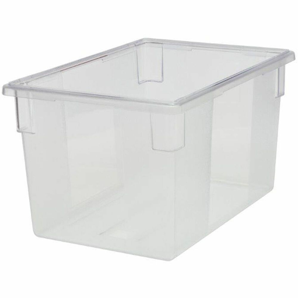 RCP3301CLECT - Organize your kitchen with this durable Food/Tote Box that is stackable, nestable and easy to clean. Food/tote box can reduce food spoilage costs. Date control panels on the clear box and lids (sold separately) allow easier inventory control to maintain safe food-handling practices. Labeling encourages proper food rotation. Box holds up to 21-1/2 gallons and accepts tight-fitting, snap-on lids to keep food fresh. Temperature range is from negative 50 degrees to 212 degrees Fahrenheit. Dishwasher-safe, freezer-safe box assists in complying with HACCP guidelines. It is made of FDA-compliant materials. Clear, break-resistant polycarbonate provides visibility, durability and stain-resistance. It is certified to NSF Std. No. 2 for safe food contact. Box stacks with other Rubbermaid Commercial Food/Tote Boxes and stays put with an interlocking ridge system.