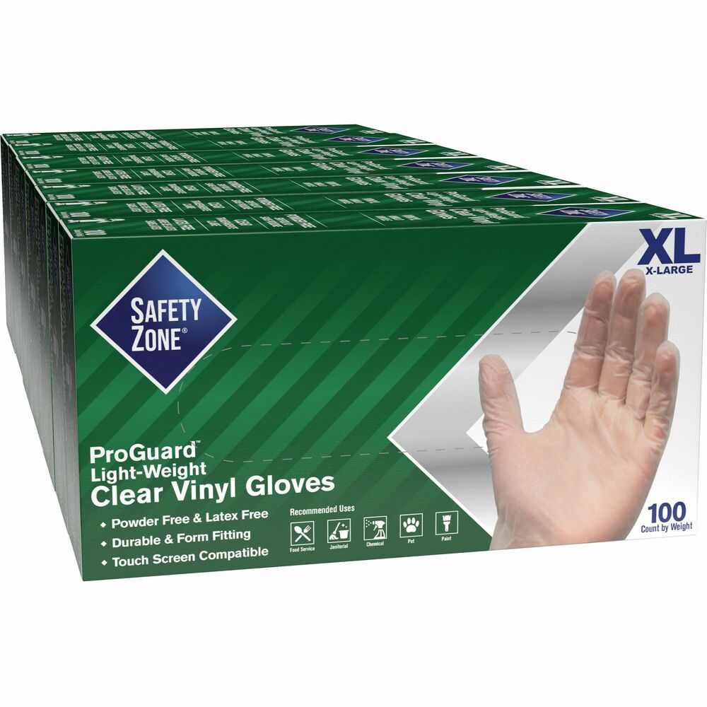 SZNGVP9XLHHCT - General-purpose vinyl gloves are stronger than polyethylene gloves and offer greater comfort for jobs like food preparation, bussing and cleaning where gloves will be worn for a greater period of time. All components comply with the provisions of the Federal Food, Drug and Cosmetic Act so they are safe for repeated use in direct contact with food. These economy gloves are produced with 100 percent vinyl resin so they are 100 percent latex-free. They are also 100 percent DEHP-free and DINP-free to keep hazardous chemicals away from your skin. Powder-free gloves go through an extra process of chlorinating the gloves to ease donning. Gloves measure about 9-1/4" long and offer a 3.5 mil finger thickness, 3.0 mil palm thickness and 1.5 mil cuff thickness.