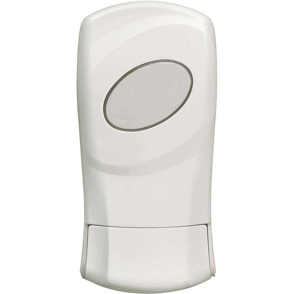 DIA16656CT - FIT Manual Dispenser features a small footprint with subtle curves that complement the aesthetics of any washroom. Enjoy thick, rich foam from the state-of-the-art pump. This manual unit with a 1.2 liter capacity dispenses 0.8 ml for at least 1500 activations to maximize housekeeping efficiency. Clear side-panel strip provides fill-level visibility without opening. Rapid Activation Restriction prevents excessive output. Refillable dispenser is made from ABS plastic for maximum durability. Clean Tip Technology cleans the pump tip after each use to minimize drip risk.