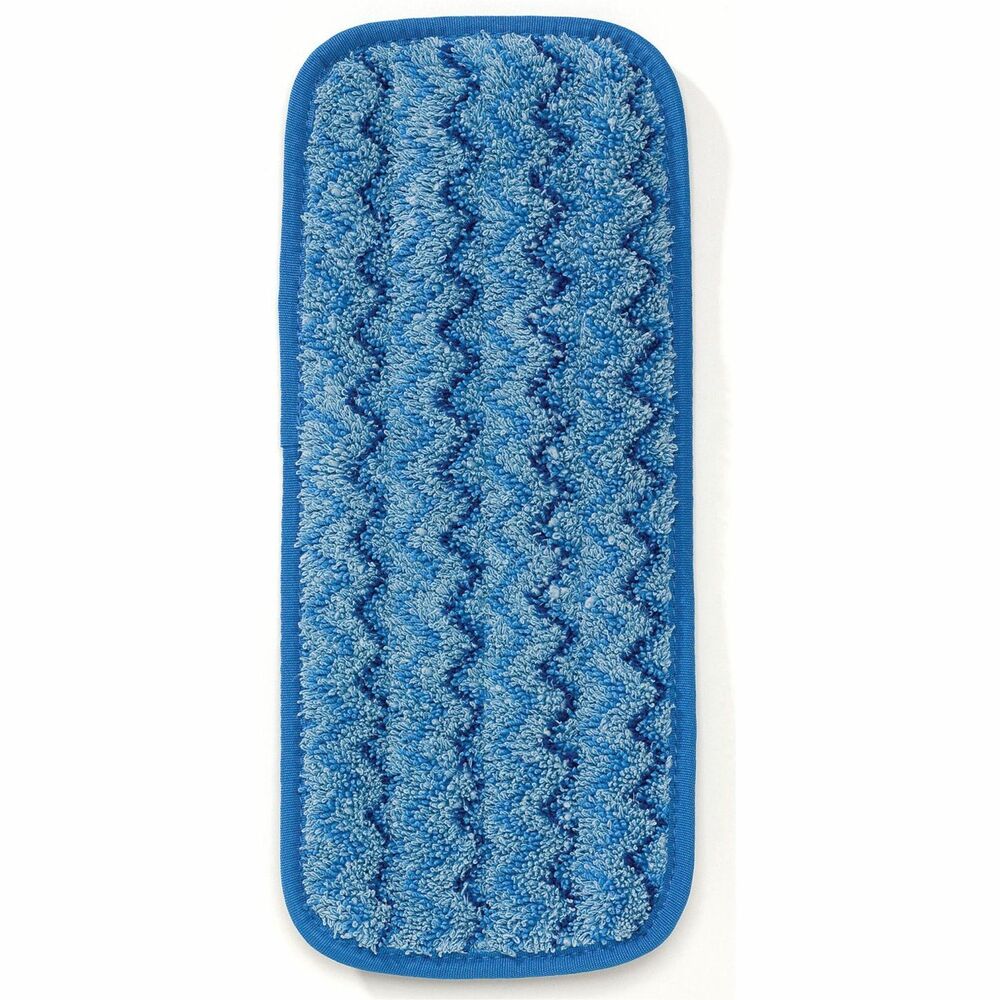 RCPQ820BLUCT - Part of the Rubbermaid Commercial Hygen Cleaning System, this Microfiber Wall/Stair Damp Mop provides optimal damp mopping performance with a premium split nylon/polyester blend. Dense, 3 to 5 micrometer, quality fiber removes more dust, dirt and microbes than conventional cleaning products. Advanced hook-and-loop backing holds up under harsh laundering conditions and attaches pads more securely. Double-finished edges retain mop shape with use over time. Superior construction and premium-grade materials maximize durability and product life. Single-sided mop is durable through 500 launderings and 200 with bleach. Use with Rubbermaid Commercial Hygen Quick-Connect Single-sided Frames.