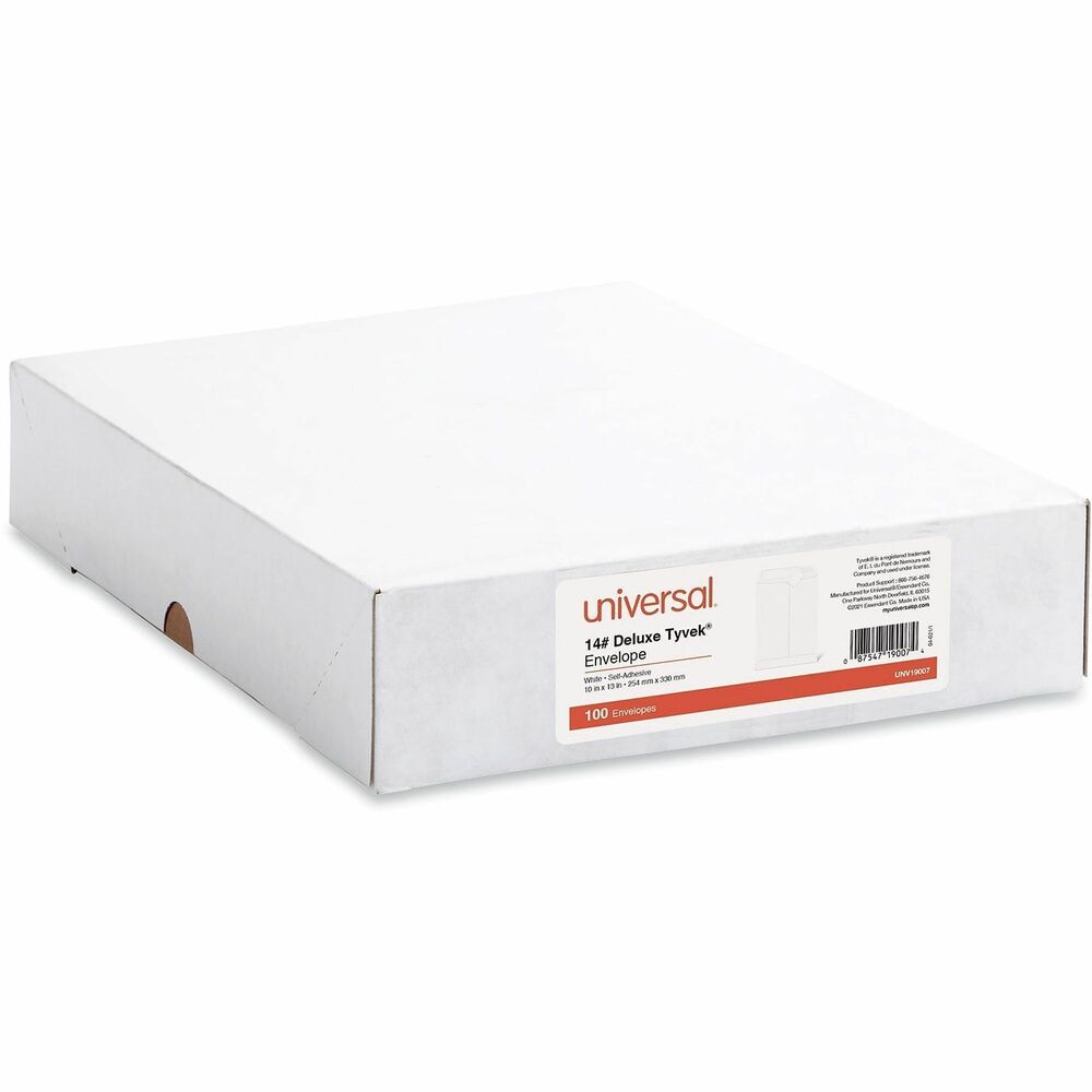 UNV19007 - These expansion envelopes are ideal for mailing bulky items such as binders, apparel, parts and more. These light-weight envelopes provide an excellent alternative to heavy boxes. Product is known for resisting moisture, punctures, tearing, chemicals and burns.