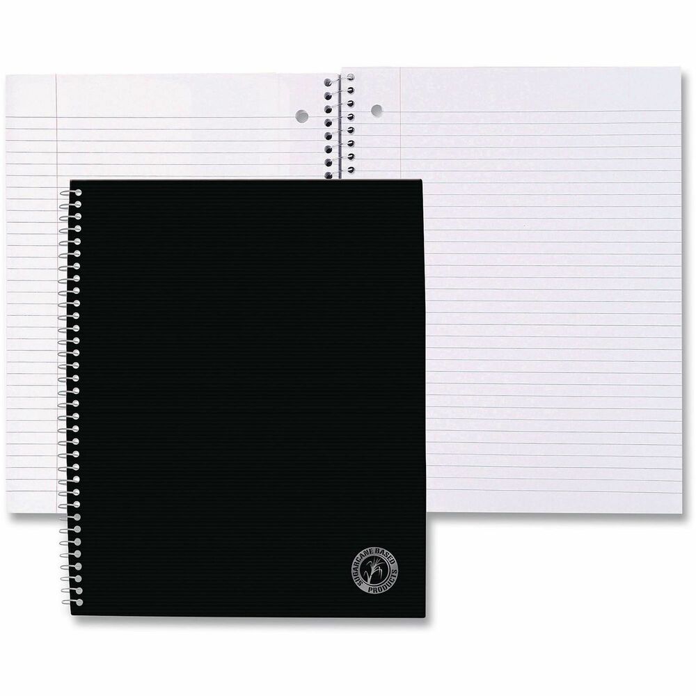 UNV66206 - Sugarcane grows faster and reaches maturity much earlier than trees, making it an excellent, rapidly renewable alternative choice for high-quality paper. Sturdy paperboard backer and clear ruling help you take neat notes. Single-wire side binding. Microperforated pages for easy tear out. Divider features pockets for loose sheets.
