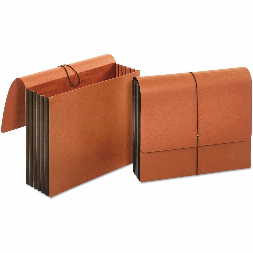 UNV13090 - This extra wide expanding wallet has top tab folders that fit neatly inside without bulging the side gussets. Product has one large pocket, ideal for holding top-tab folders and bulky documents. Flap secured by elastic cord ensures security during transit. Great for use as a complete client file.