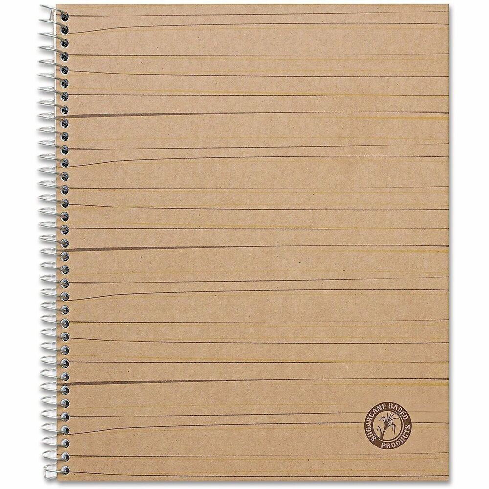 UNV66208 - Sugarcane grows faster and reaches maturity much earlier than trees, making it an excellent, rapidly renewable alternative choice for high-quality paper. Sturdy paperboard backer and clear ruling help you take neat notes. Single-wire side binding. Microperforated pages for easy tear out. Divider features pockets for loose sheets.