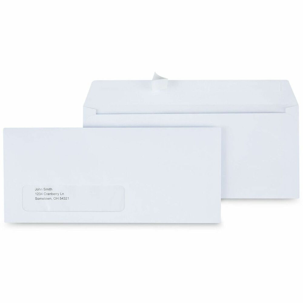 UNV36005 - These peel and seal flap envelopes eliminate the need for moistening. Sturdy 24-lb bond paper provides crispness and durability. Simply peel back the strip and fold the flap to close. Peel seal strip feature makes large mailings easier. Ideal for efficient reply mail, invoices and everyday correspondence.