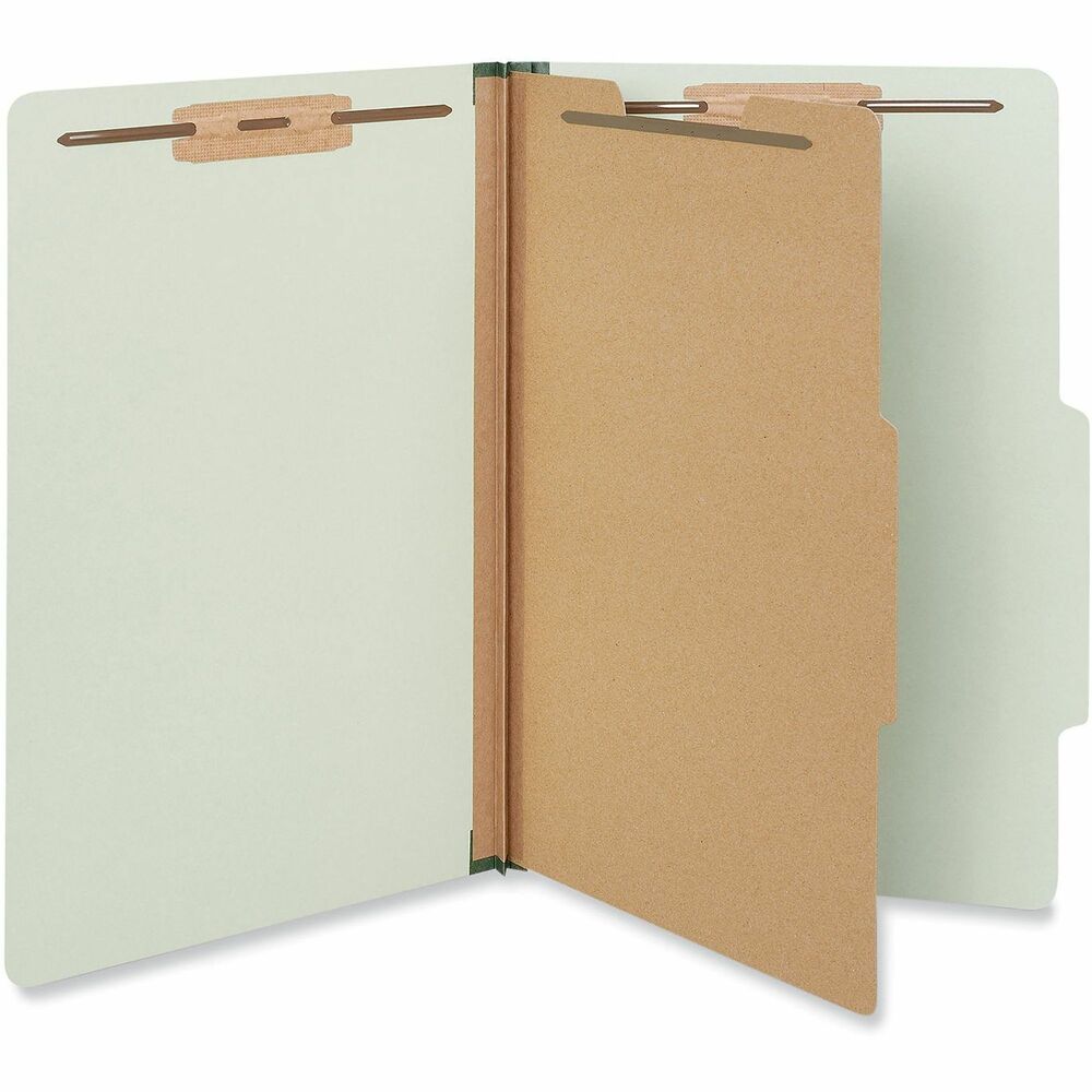 UNV10261 - Protect your paperwork with moisture-resistant classification folders. The multiple fasteners and dividers allow you to create subcategories for home or office filing. Customized filing allows you to simply sort and seek paperwork by subject or document type. 2/5-cut tabs with dividers provide space for labeling and easy file identification. Folders are built with heavyweight paper construction to withstand repeated use.
