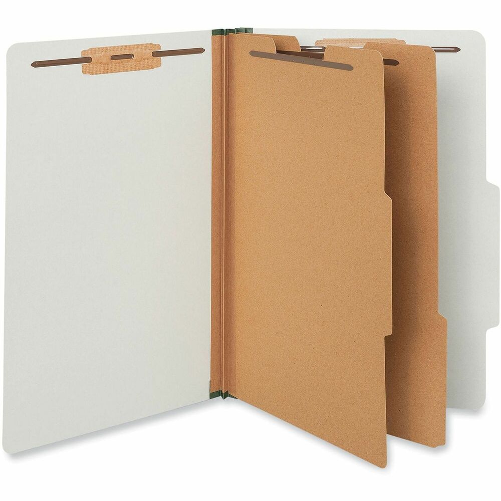 UNV10282 - Protect your paperwork with moisture-resistant classification folders. The multiple fasteners and dividers allow you to create subcategories for home or office filing. Customized filing allows you to simply sort and seek paperwork by subject or document type. 2/5-cut tabs with dividers provide space for labeling and easy file identification. Folders are built with heavyweight paper construction to withstand repeated use.