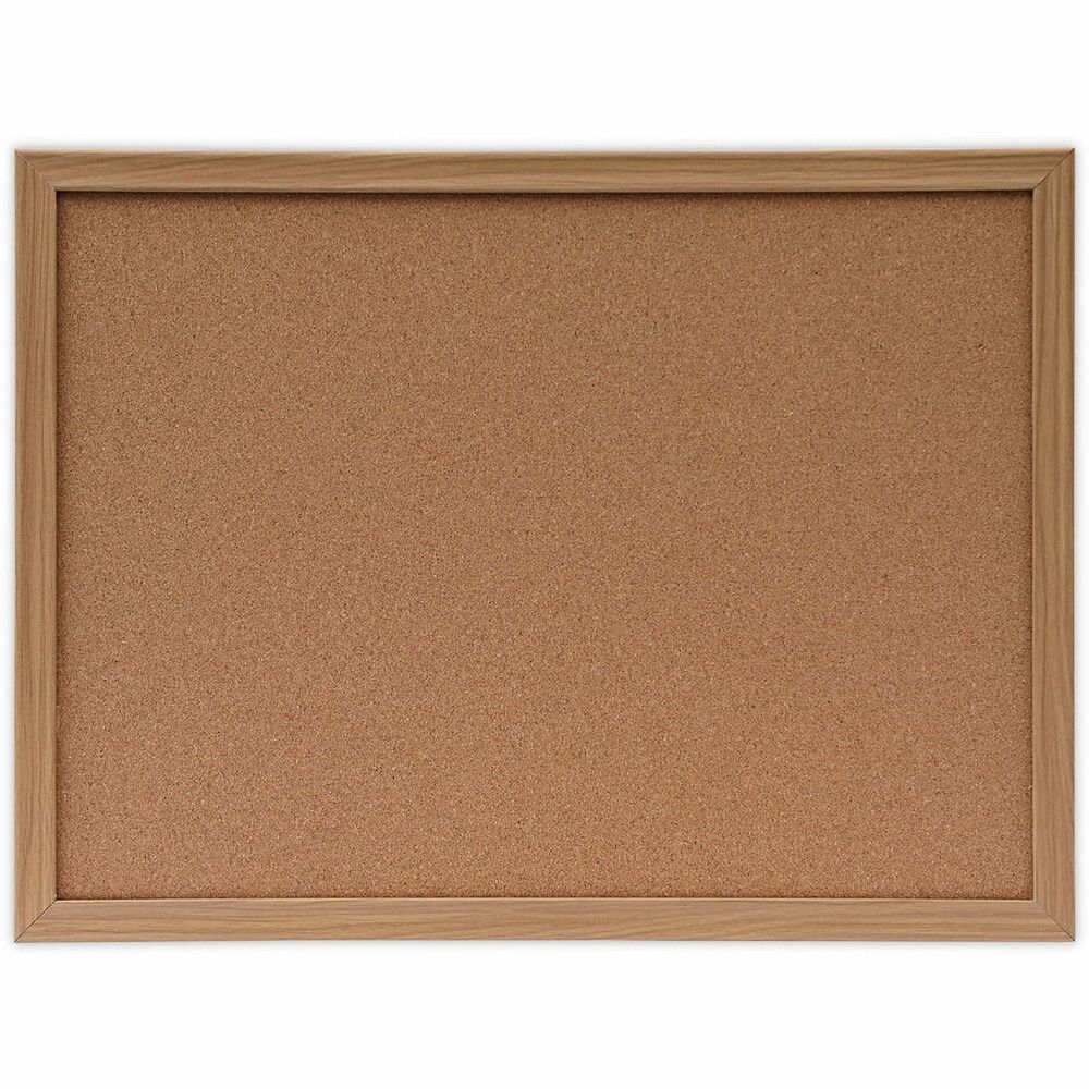 UNV43602 - Get organized and keep important notes in-view with a classic, durable, all-natural cork board. The self-healing board accepts pushpins. Constructed with an attractive, 0.75" wide, classic, oak finished frame that blends into any decor. The dense fiberboard backing provides added durability for lasting use. Includes a wall mounting kit for easy installation. The versatile bulletin board can be mounted horizontally or vertically.