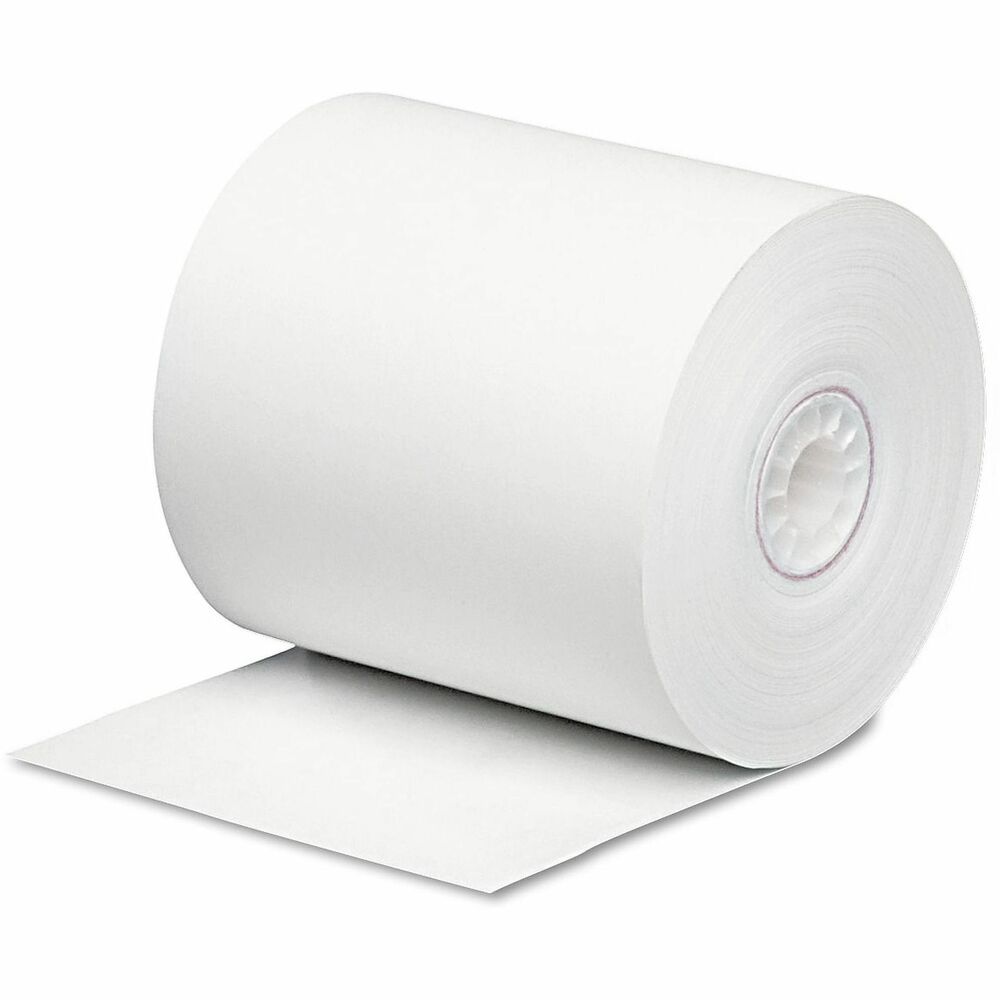 UNV42300RL - These impact and inkjet bond paper rolls are designed for businesses requiring durable and professional-quality paper. Made from premium bond paper, they ensure longevity and a crisp appearance for permanent records. The lint-free design minimizes paper jams, while the near-end indicator provides timely alerts for roll replacement. With compatibility across various machines, these rolls are ideal for use in adding machines, calculators, cash registers and POS systems.