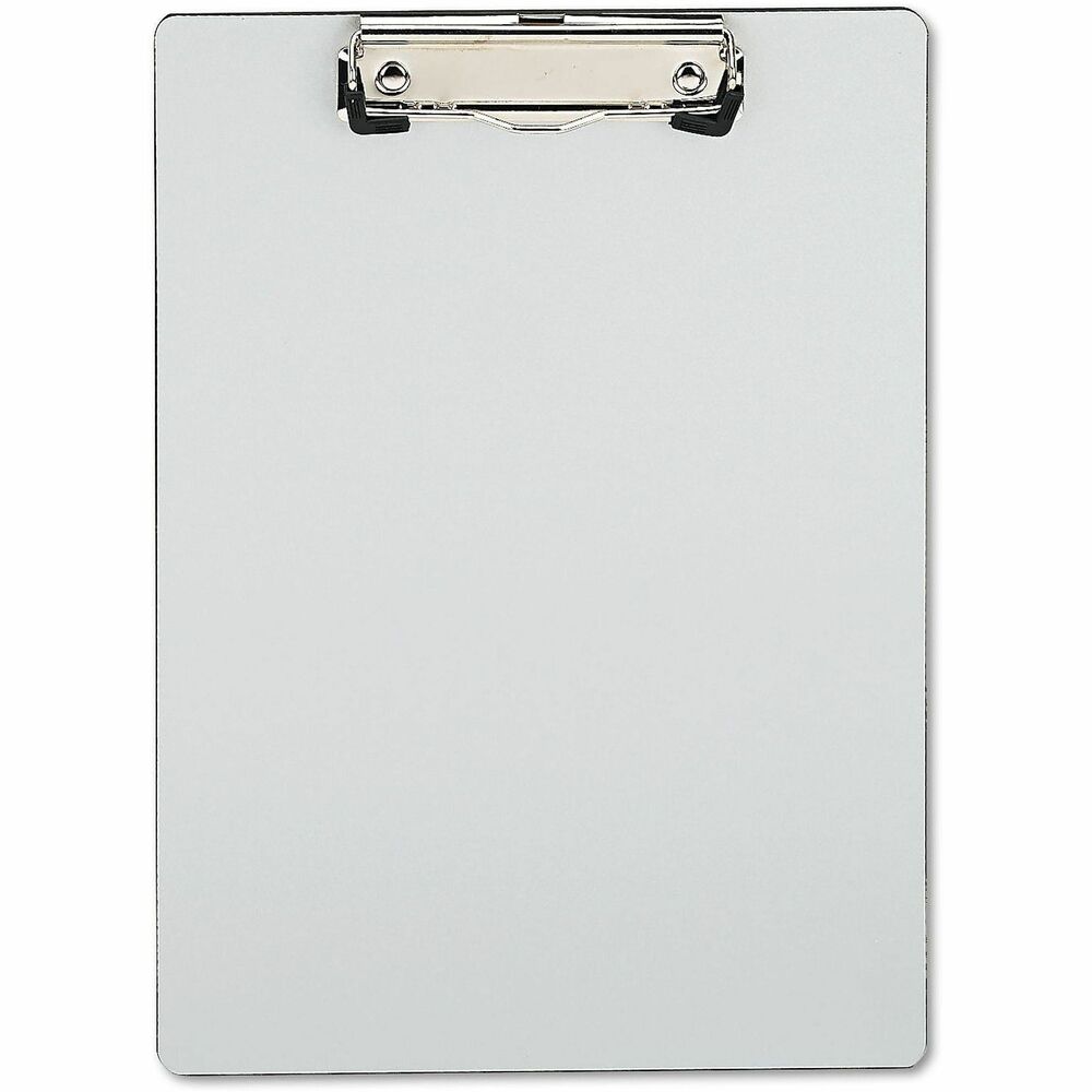 UNV40303 - Durable construction brushed aluminum clipboard is a modern, updated design on an enduring classic. The low-profile safety clip eliminates the possibility of accidental openings, yet keeps papers securely fastened. The slim design is ideal for carrying and transport because the compact clip allows for storage in briefcases, file cabinets, laptop bags, and more. Long-lasting quality product for a great value.