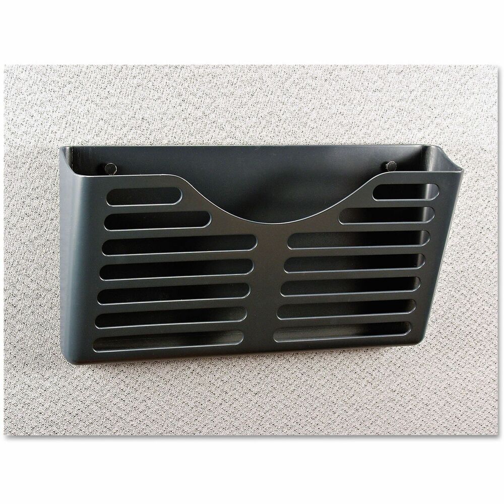 UNV08162 - This cubicle single file pocket offers a sustainable and efficient solution for organizing documents in cubicle spaces. Letter-size wall pocket attaches directly to cubicle or works hangers. Compact dimensions allow for efficient use of space. Sturdy plastic build ensures longevity and reliable performance in office environments.